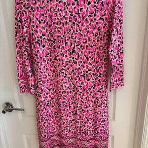 Pink Leopard Print Dress
